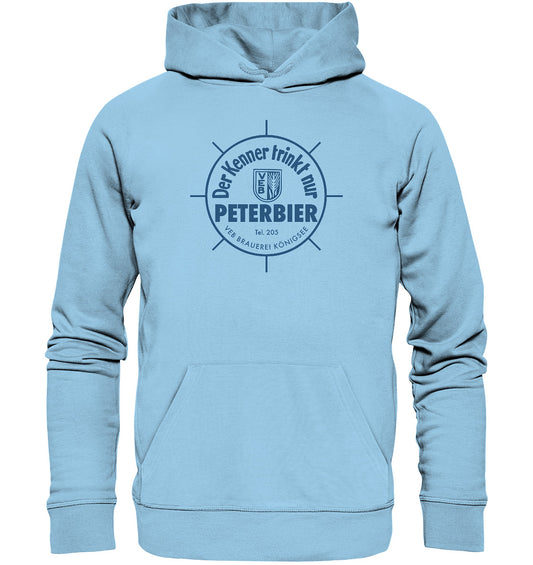 DDR Ostalgie Kapuze / Organic Hoodie Unisex • PETERBIER - VEB BRAUEREI KÖNIGSEE