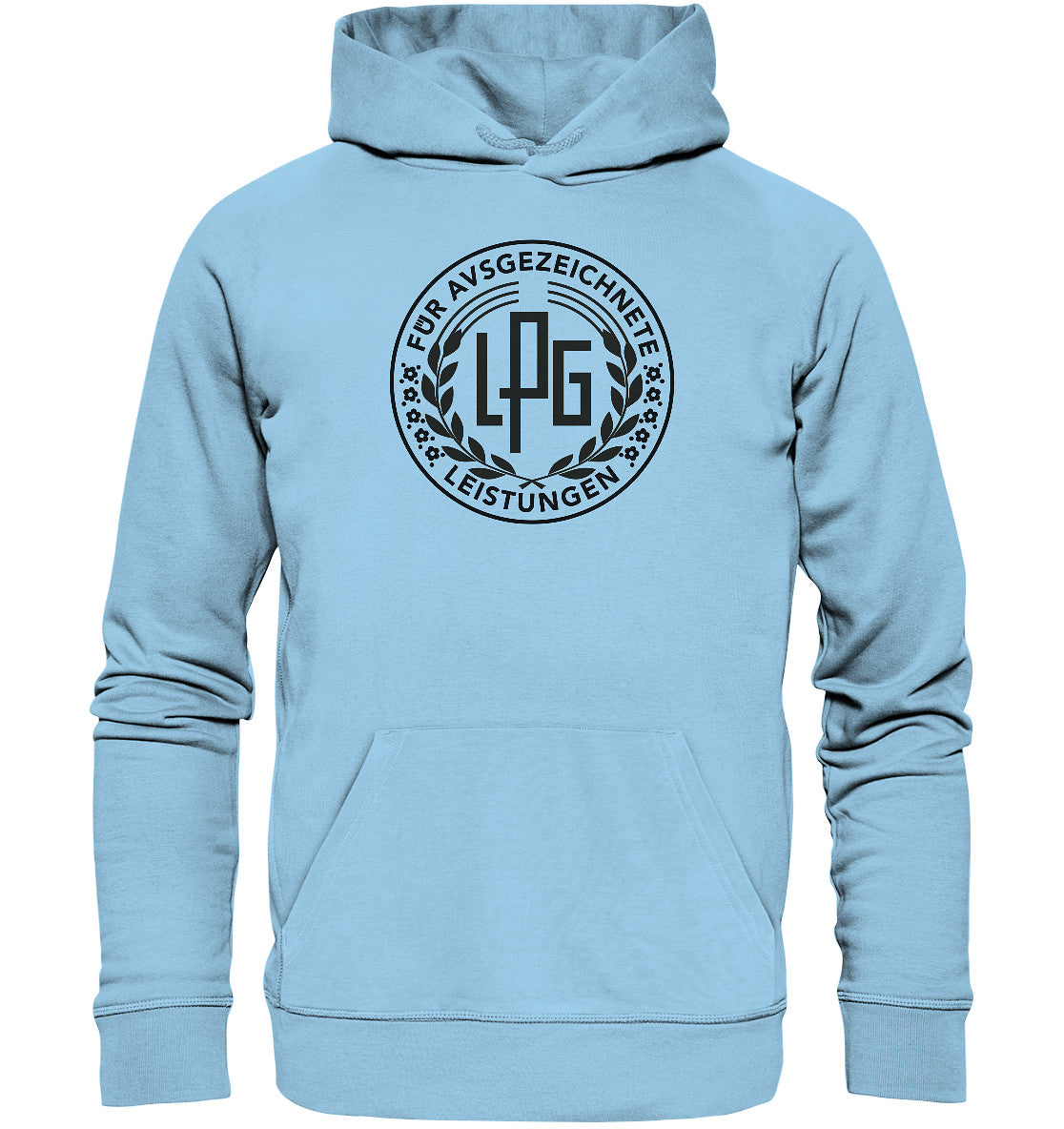 DDR Ostalgie Kapuze / Organic Hoodie Unisex • LPG - ORDEN FÜR AUSGEZEICHNETE LEISTUNGEN - hell