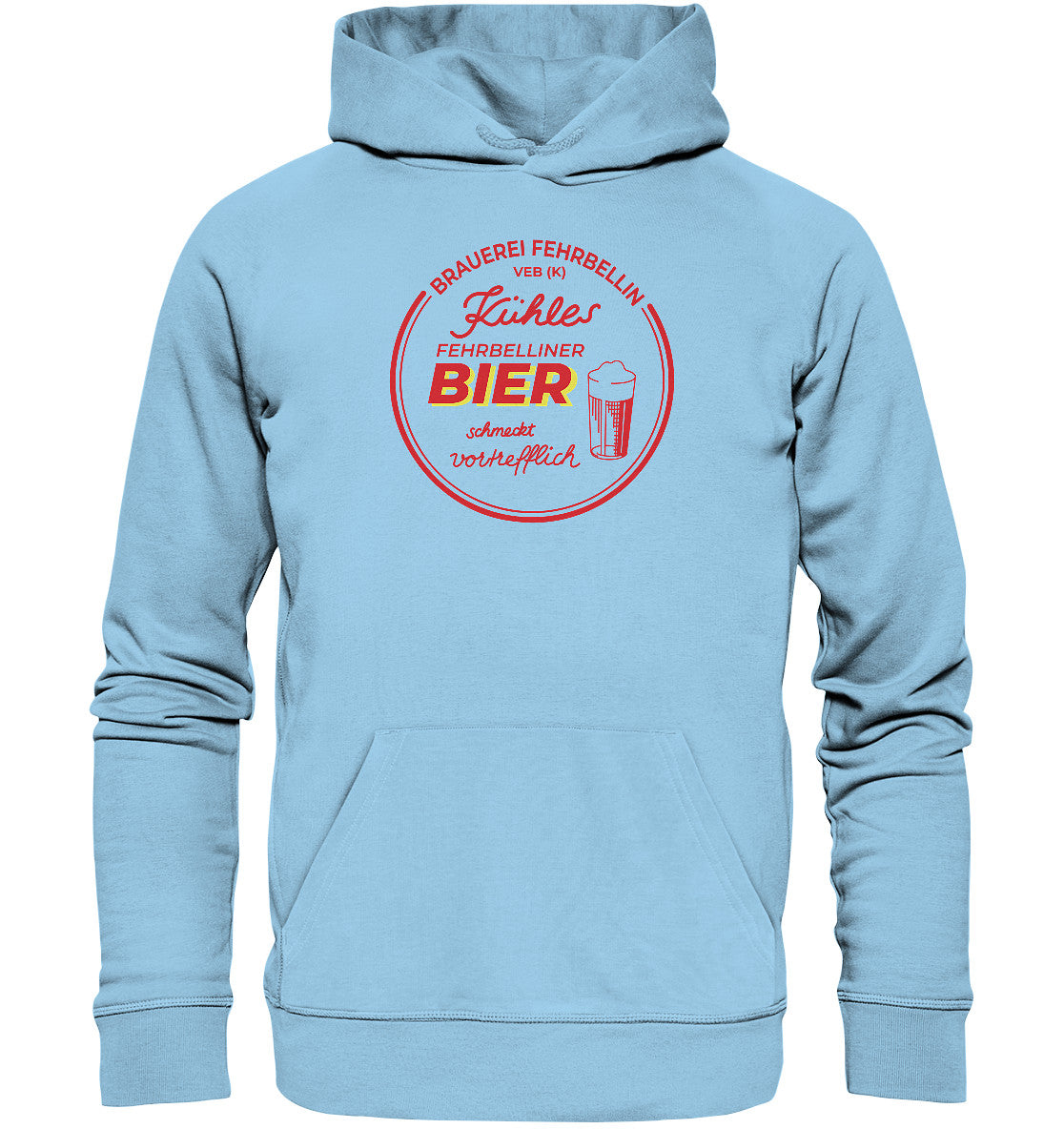 DDR Ostalgie Kapuze / Organic Hoodie Unisex • VEB FEHRBELLINER BIER