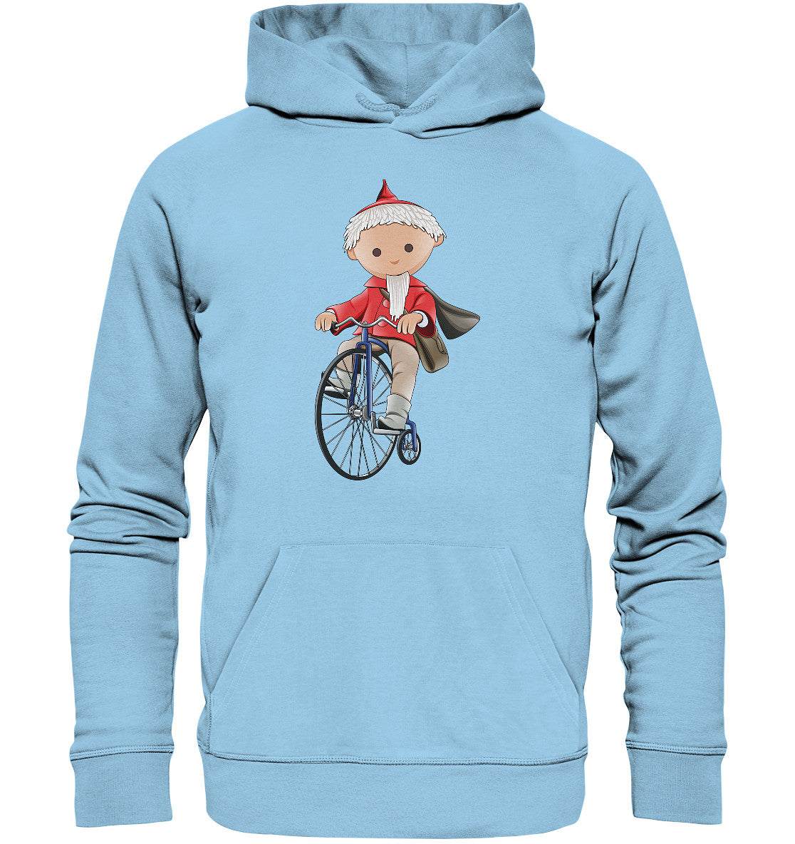 DDR Ostalgie Kapuze / Organic Hoodie Unisex • UNSER SANDMÄNNCHEN - AUF DEM HOCHRAD - ROT (PU-97, 1969)