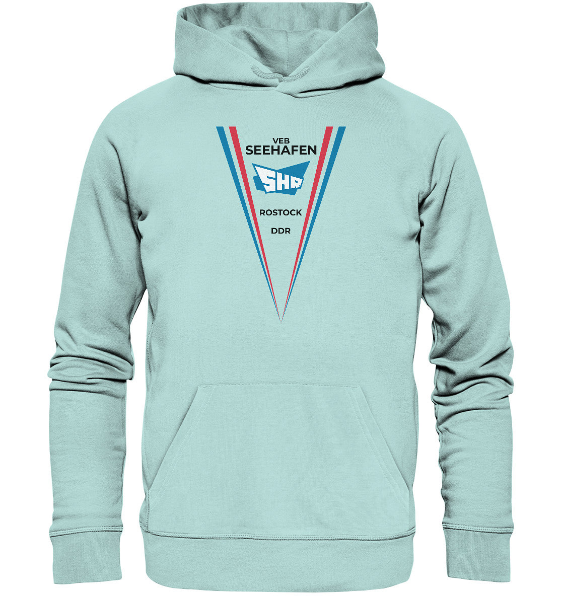 DDR Ostalgie Kapuze / Organic Hoodie Unisex • VEB SEEHAFEN ROSTOCK