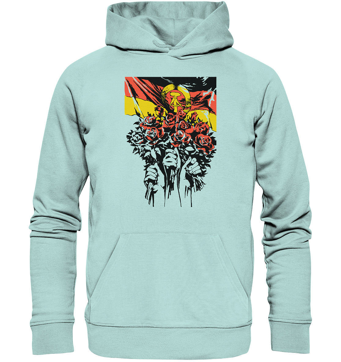 DDR Ostalgie Kapuze / Organic Hoodie Unisex • NATIONALES JUGENDFESTIVAL - BERLIN 1979, PLAKATMOTIV