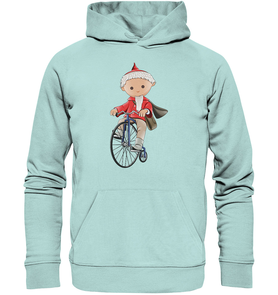 DDR Ostalgie Kapuze / Organic Hoodie Unisex • UNSER SANDMÄNNCHEN - AUF DEM HOCHRAD - ROT (PU-97, 1969)