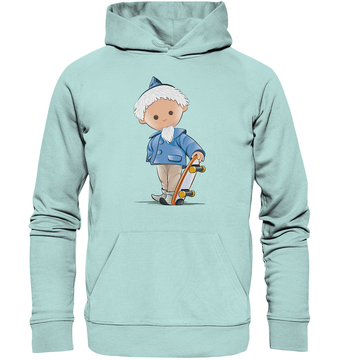 DDR Ostalgie Kapuze / Organic Hoodie Unisex • UNSER SANDMÄNNCHEN - ROLLBRETT-SKATER