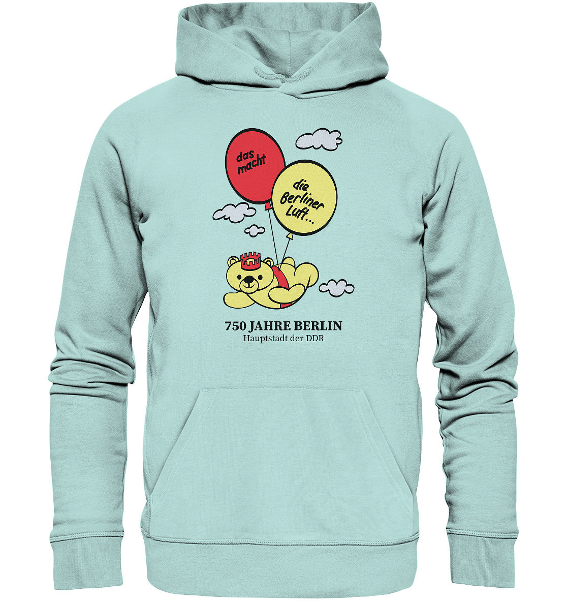 DDR Ostalgie Kapuze / Organic Hoodie Unisex • 750 JAHRE BERLIN