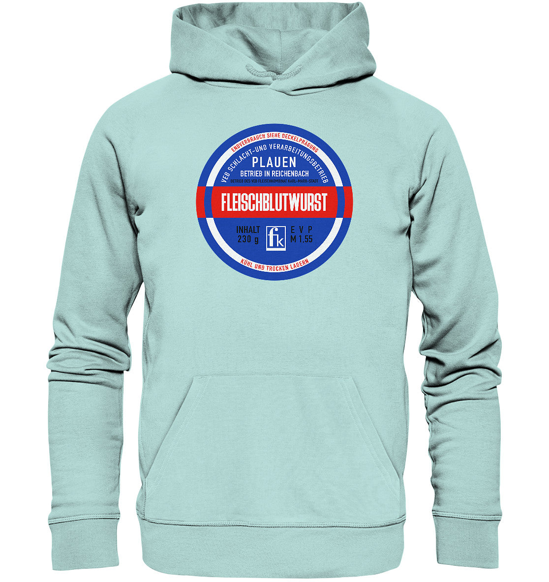 DDR Ostalgie Kapuze / Organic Hoodie Unisex • FLEISCHBLUTWURST KONSERVE - PLAUEN