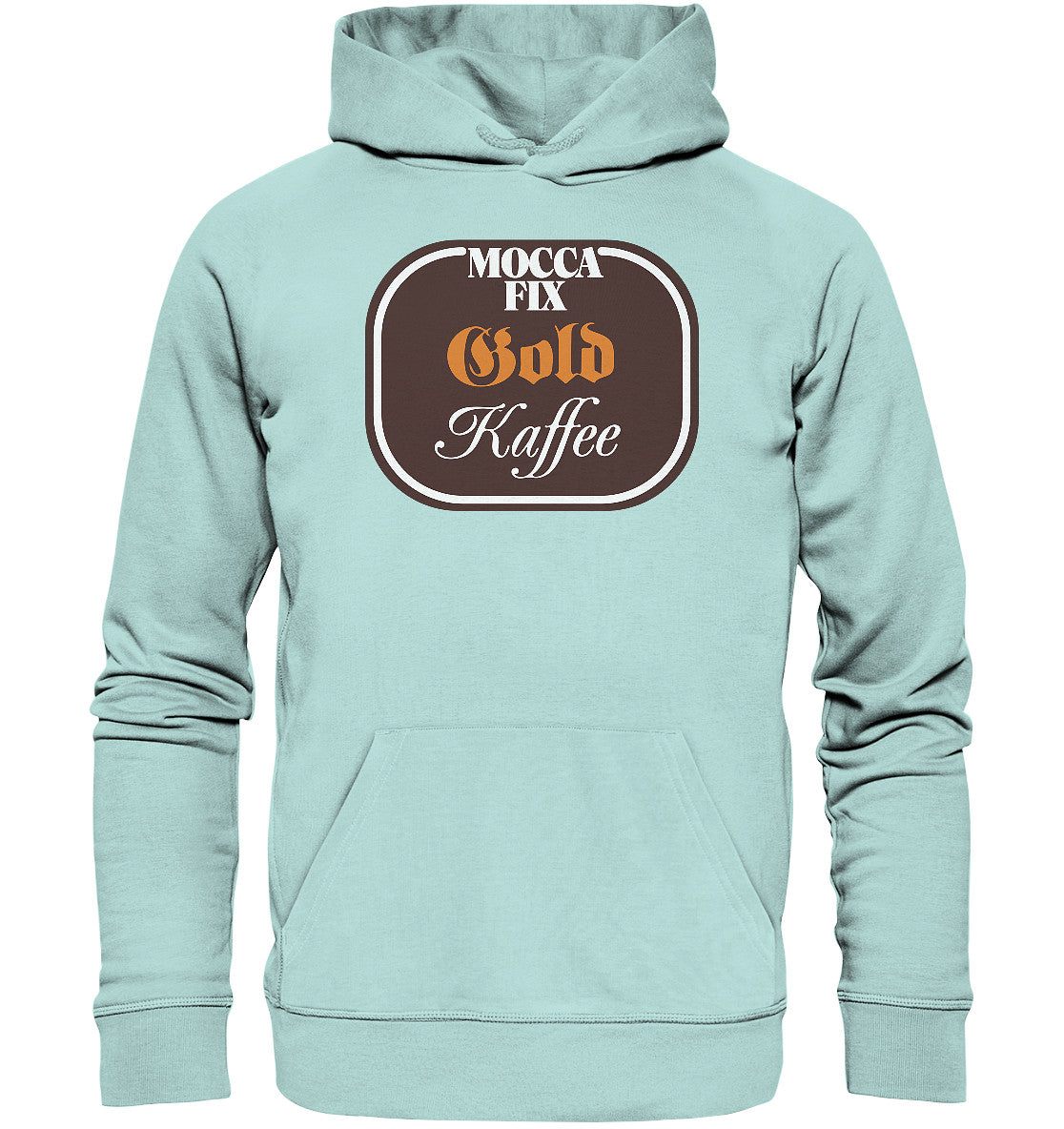 DDR Ostalgie Kapuze / Organic Hoodie Unisex • MOCCA FIX GOLD KAFFEE