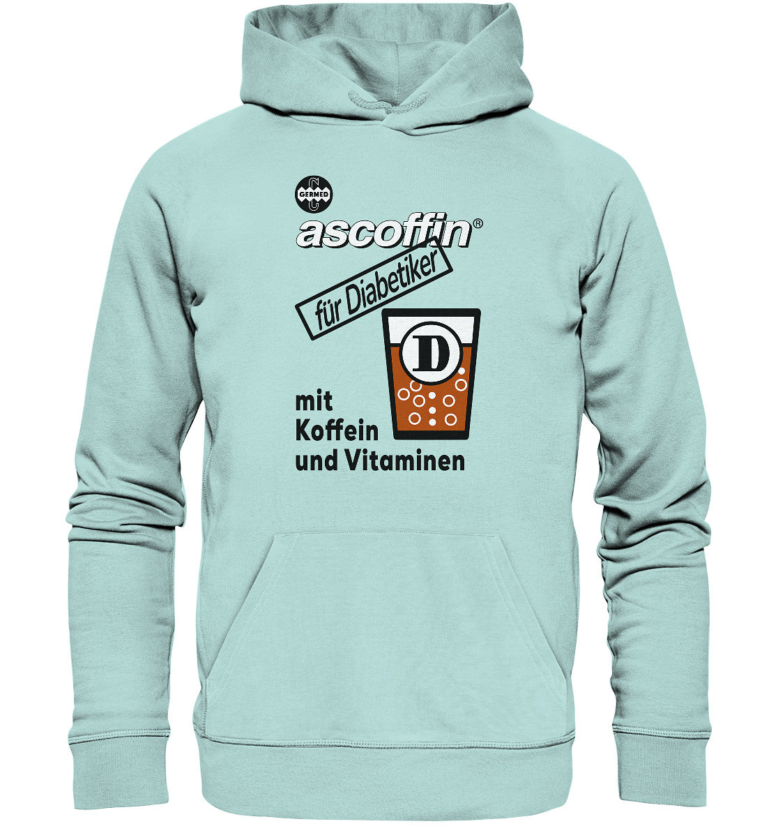 DDR Ostalgie Kapuze / Organic Hoodie Unisex • GERMED ASCOFFIN DIABETIKER