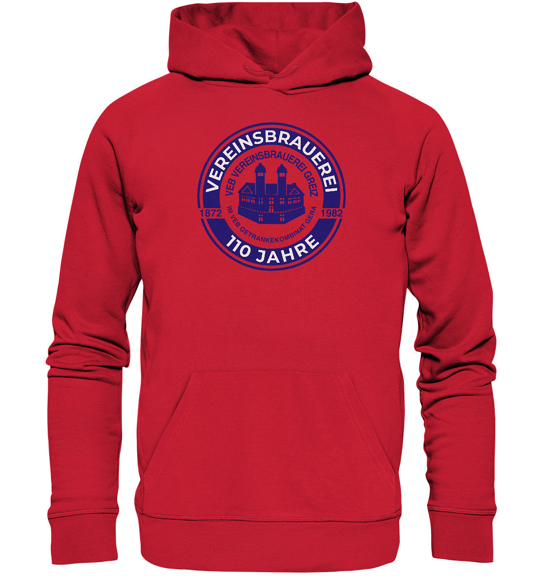 DDR Ostalgie Kapuze / Organic Hoodie Unisex • VEB VEREINSBRAUEREI GREIZ - GETRÄNKEKOMBINAT GERA