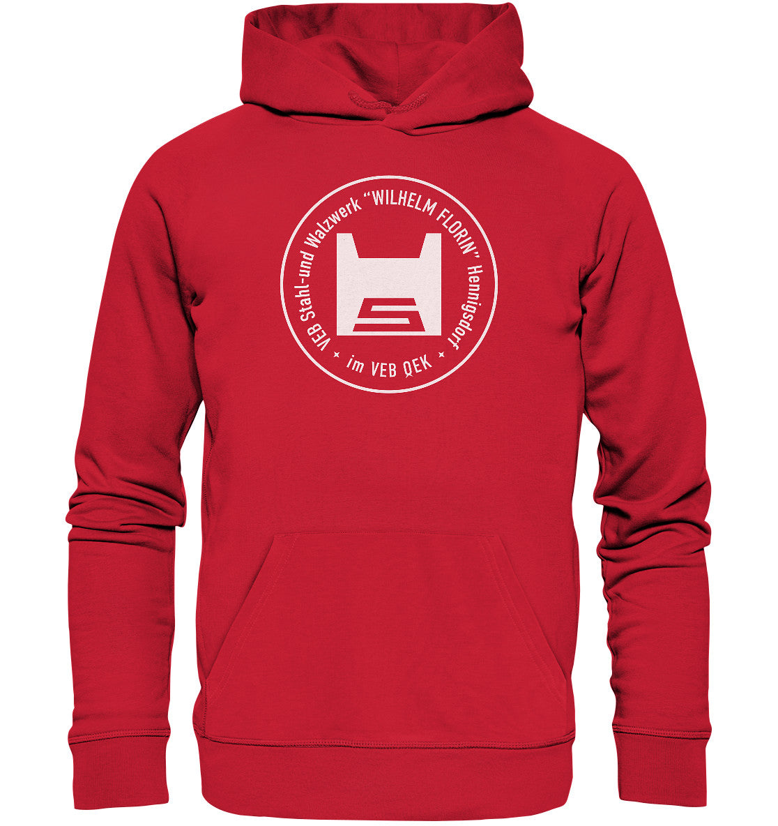 DDR Ostalgie Kapuze / Organic Hoodie Unisex • VEB STAHL- UND WALZWERK HENNIGSDORF