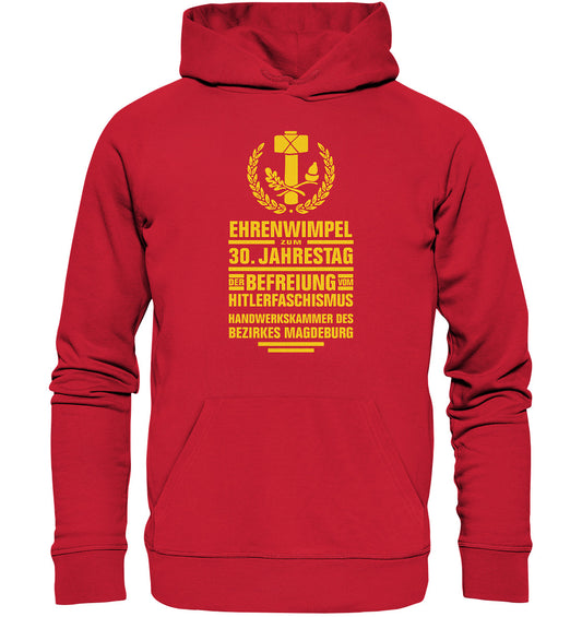 DDR Ostalgie Kapuze / Organic Hoodie Unisex • EHRENWIMPEL HANDWERKSKAMMER MAGDEBURG