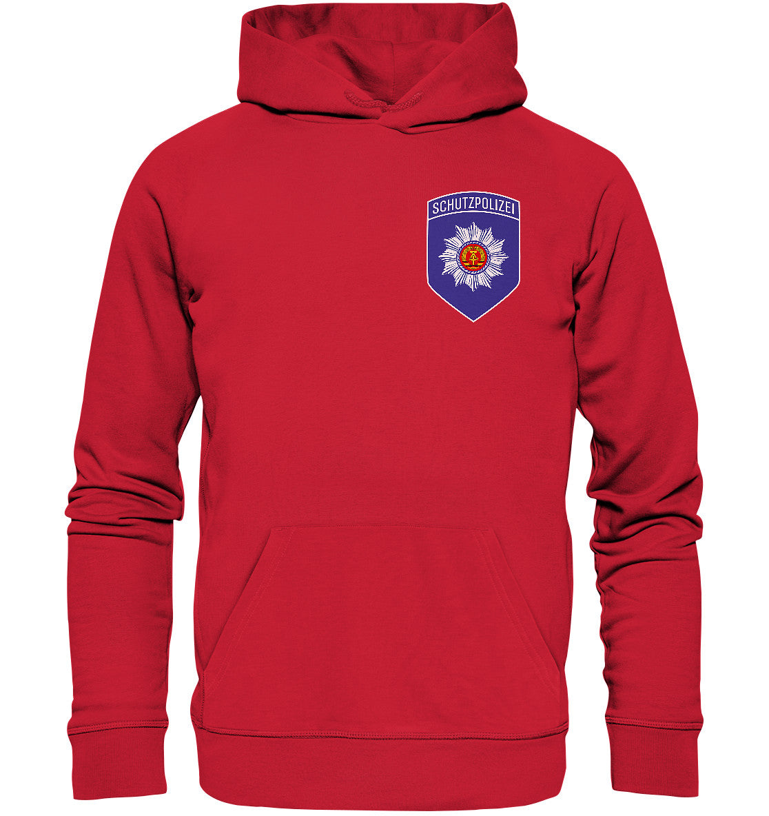 DDR Ostalgie Kapuze / Organic Hoodie Unisex • ZK - ZENTRALE KRÄFTE SCHUTZPOLIZEI
