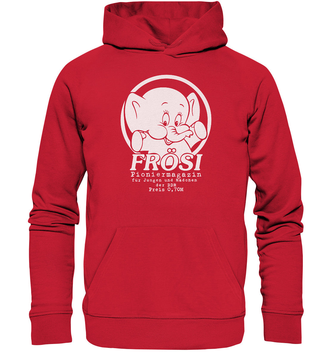 DDR Ostalgie Kapuze / Organic Hoodie Unisex • FRÖSI PIONIERMAGAZIN