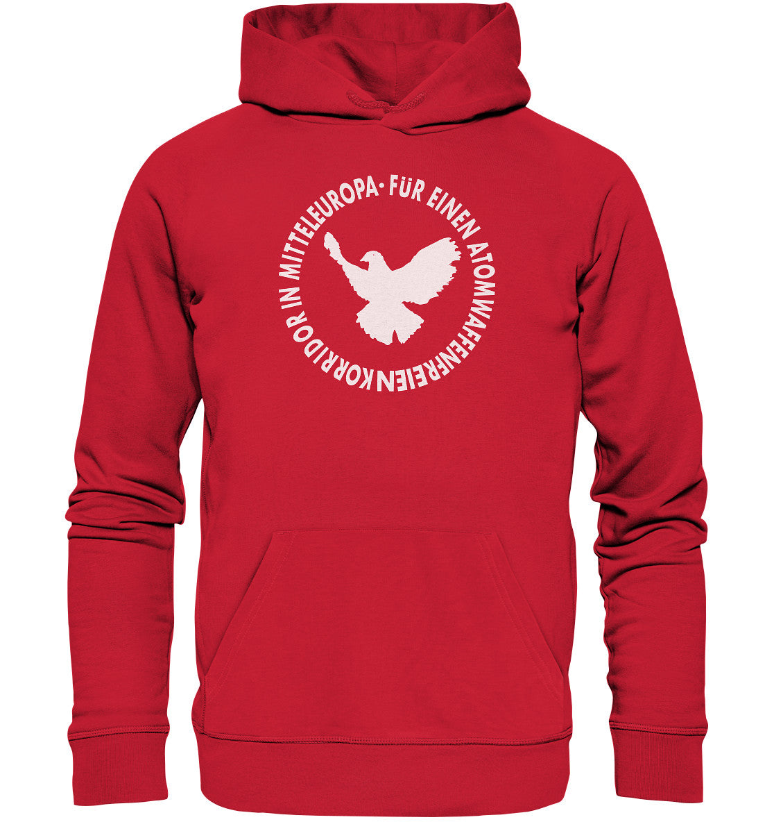DDR Ostalgie Kapuze / Organic Hoodie Unisex • ATOMWAFFENFREIES MITTELEUROPA - WEISS