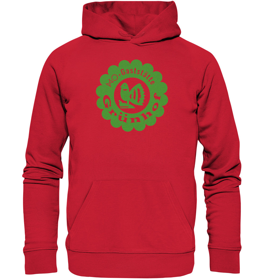 DDR Ostalgie Kapuze / Organic Hoodie Unisex • HO GASTSTÄTTE GRÜNHOF