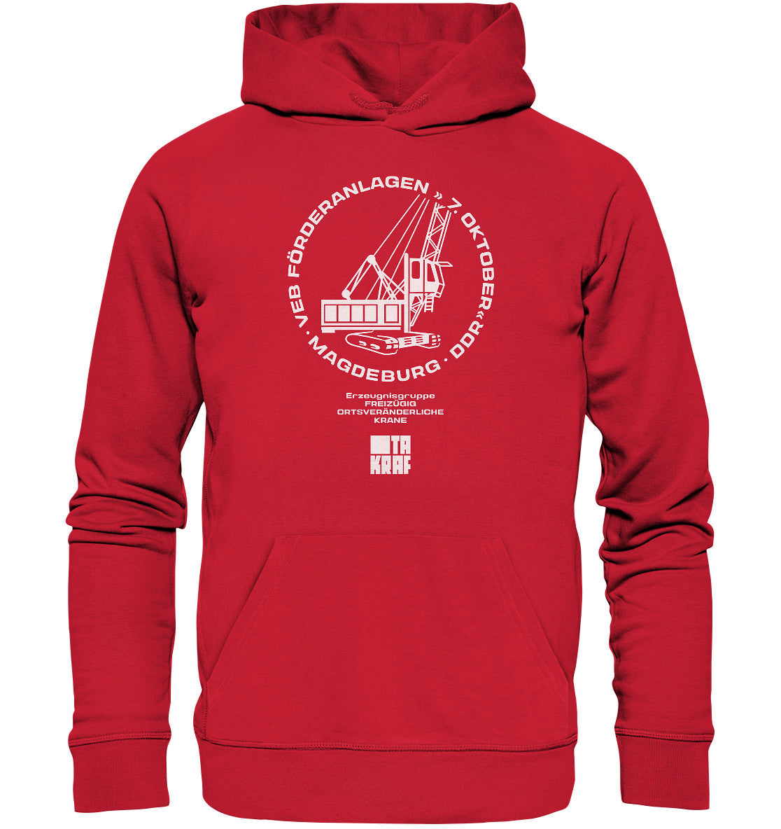 PREMIUM ORGANIC HOODIE UNISEX • VEB FÖRDERANLAGEN & KRANE MAGDEBURG