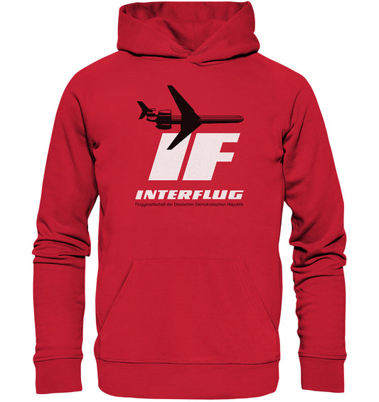 DDR Ostalgie Kapuze / Organic Hoodie Unisex • IF - INTERFLUG DDR - ORIGINAL WERBUNG