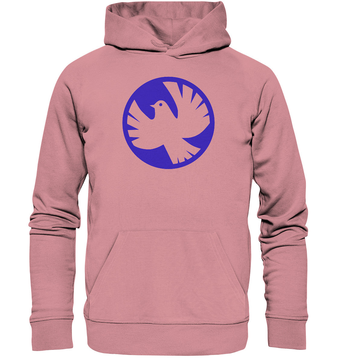 DDR Ostalgie Kapuze / Organic Hoodie Unisex • ROCK FÜR DEN FRIEDEN - TAUBE - hell
