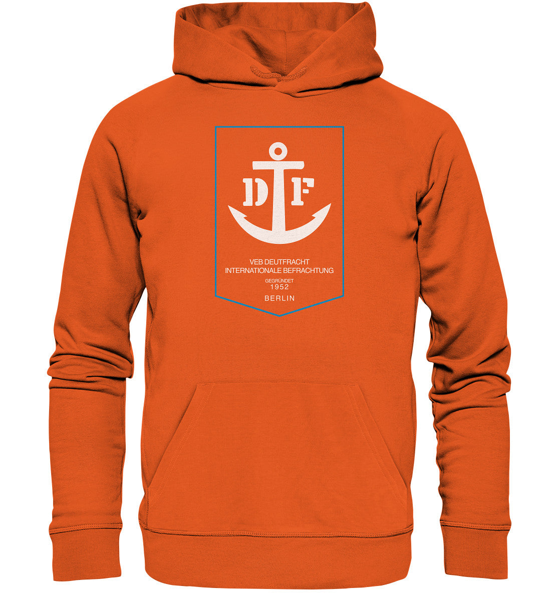 DDR Ostalgie Kapuze / Organic Hoodie Unisex • VEB DEUTFRACHT