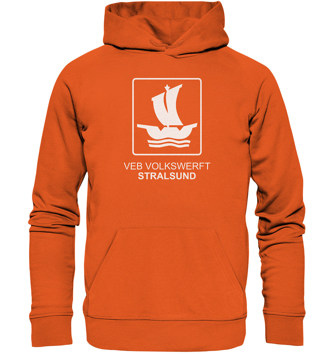 DDR Ostalgie Kapuze / Organic Hoodie Unisex • VEB VOLKSWERFT STRALSUND