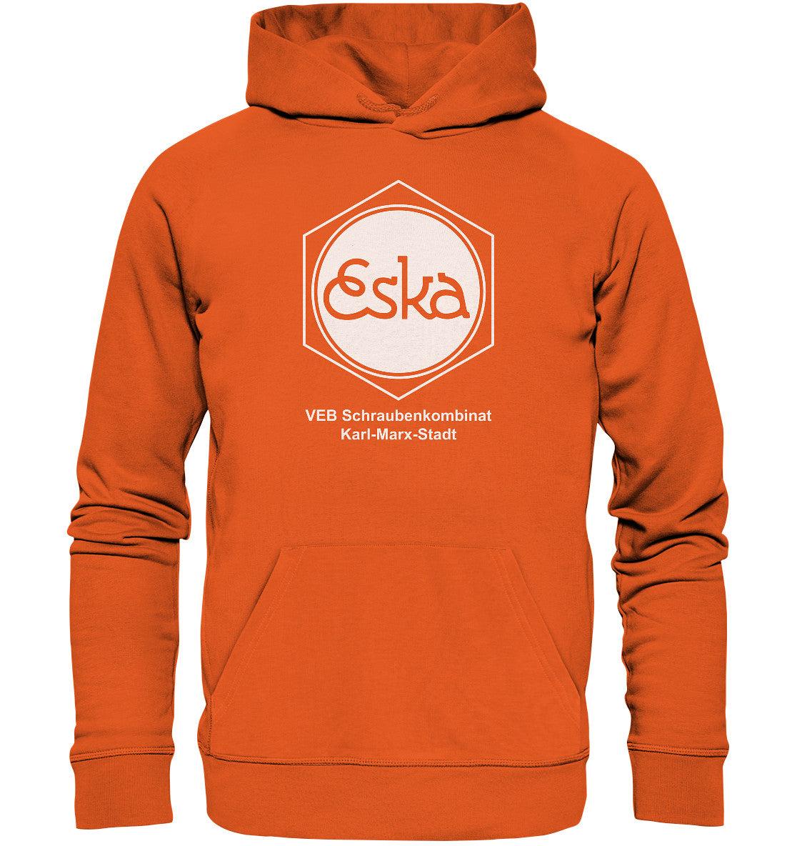 DDR Ostalgie Kapuze / Organic Hoodie Unisex • ESKA - VEB SCHRAUBENKOMBINAT KARL-MARX-STADT