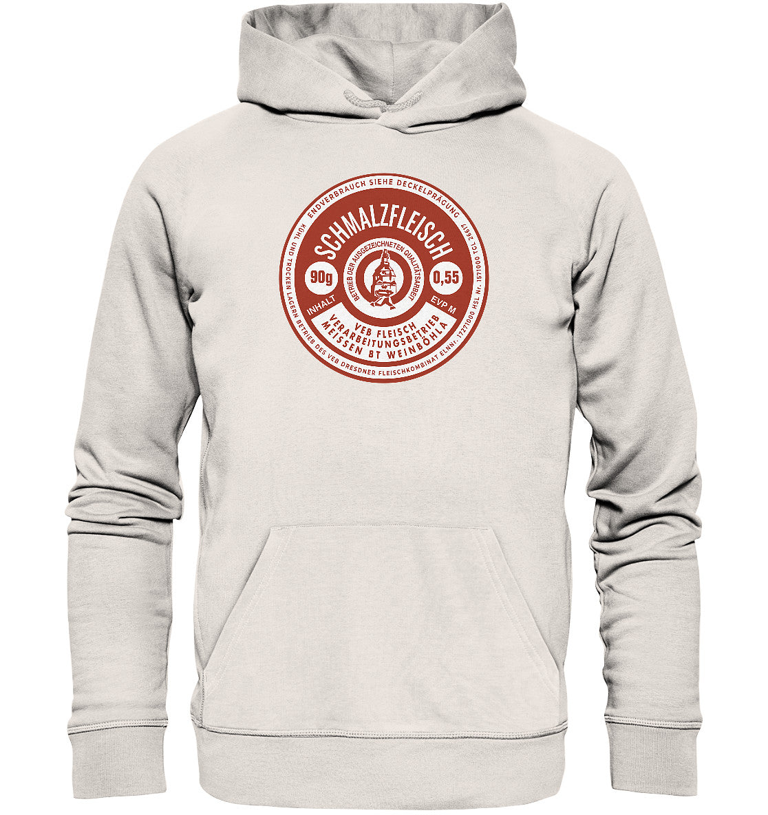 DDR Ostalgie Kapuze / Organic Hoodie Unisex • SCHMALZFLEISCH - VEB FLEISCH MEISSEN
