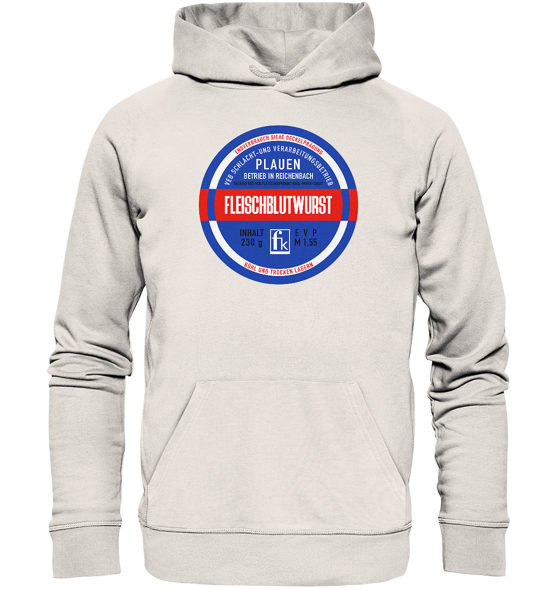 DDR Ostalgie Kapuze / Organic Hoodie Unisex • FLEISCHBLUTWURST KONSERVE - PLAUEN