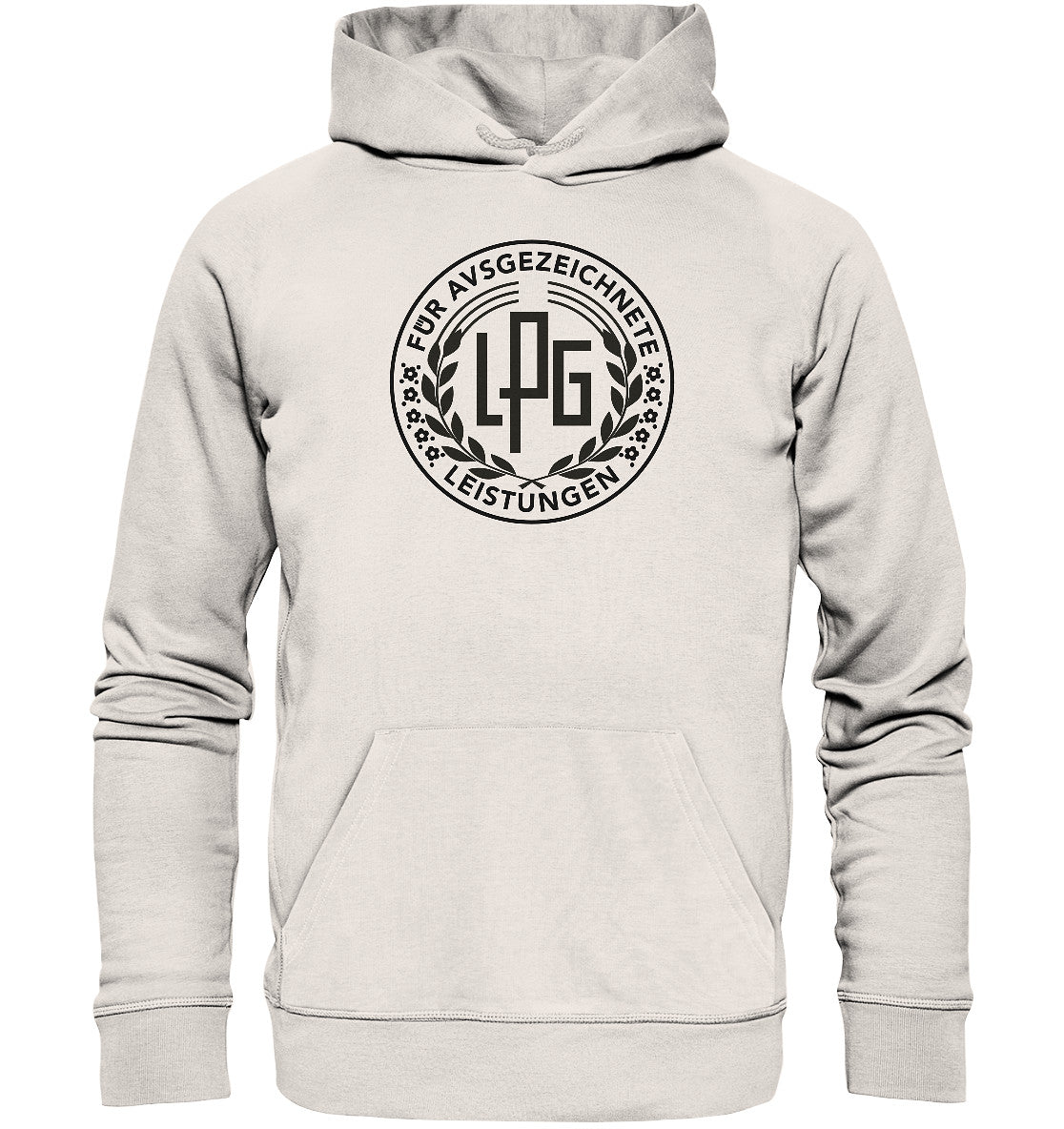 DDR Ostalgie Kapuze / Organic Hoodie Unisex • LPG - ORDEN FÜR AUSGEZEICHNETE LEISTUNGEN - hell