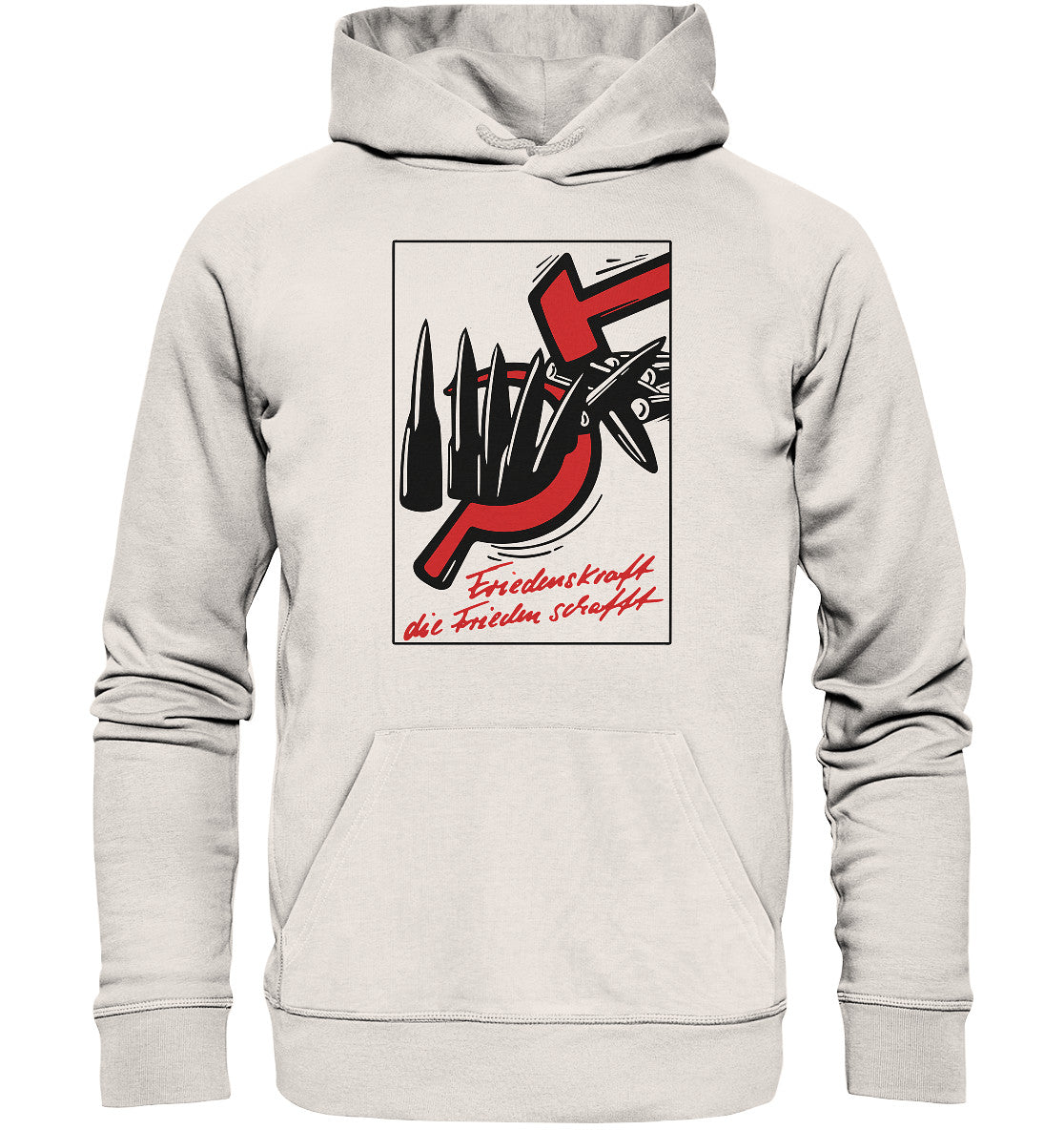 DDR Ostalgie Kapuze / Organic Hoodie Unisex • FRIEDENSKRAFT DIE FRIEDEN SCHAFFT