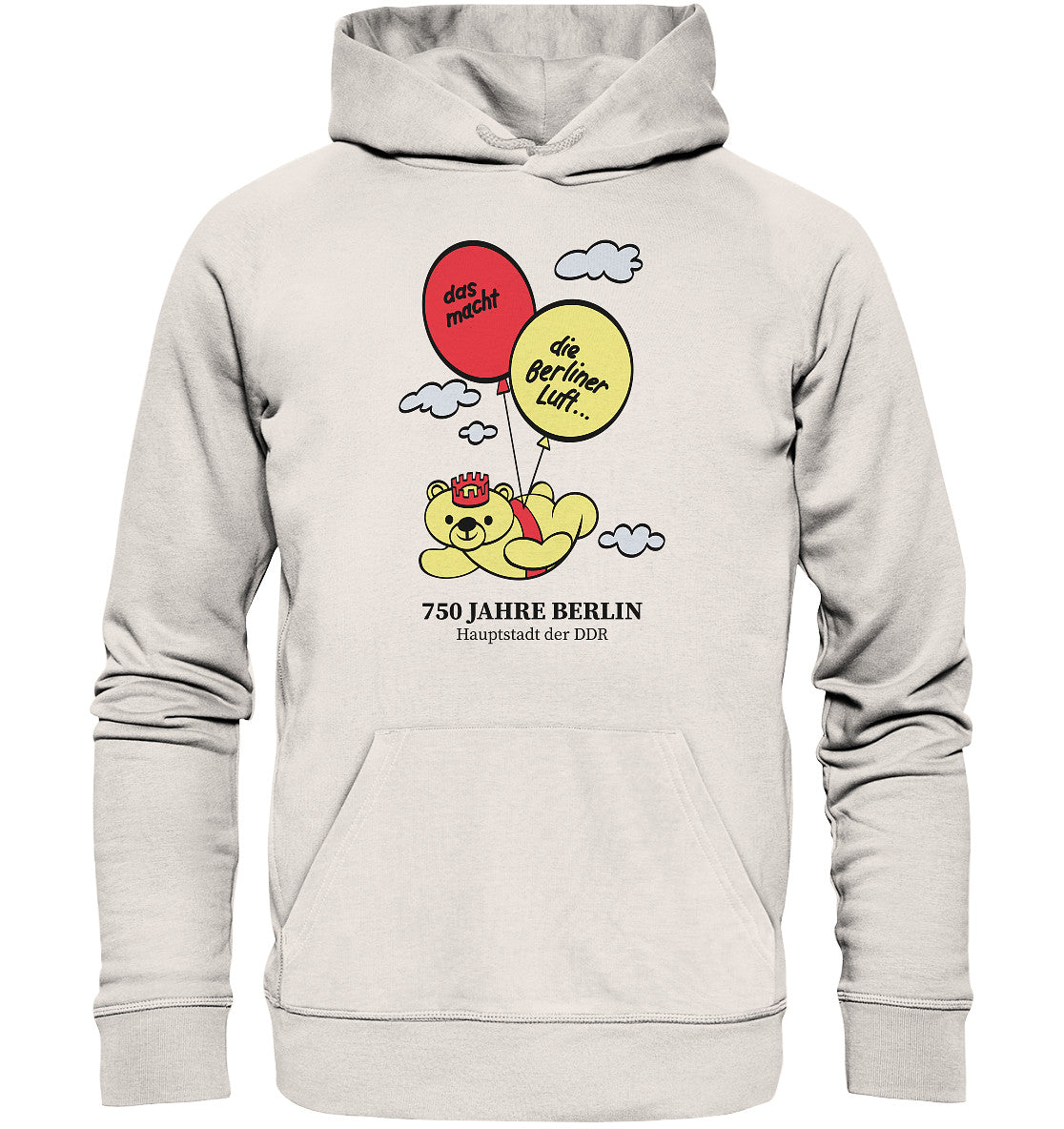DDR Ostalgie Kapuze / Organic Hoodie Unisex • 750 JAHRE BERLIN