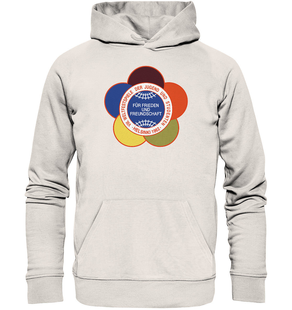 DDR Ostalgie Kapuze / Organic Hoodie Unisex • WELTFESTSPIELE DER JUGEND - HELSINKI 1962
