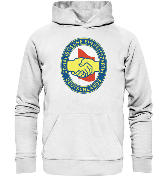 DDR Ostalgie Kapuze / Organic Hoodie Unisex • SED LOGO