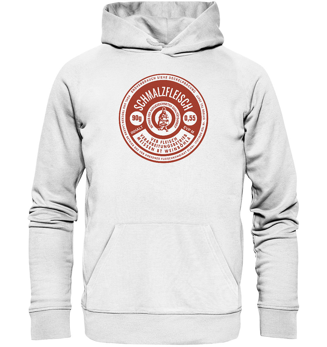 DDR Ostalgie Kapuze / Organic Hoodie Unisex • SCHMALZFLEISCH - VEB FLEISCH MEISSEN