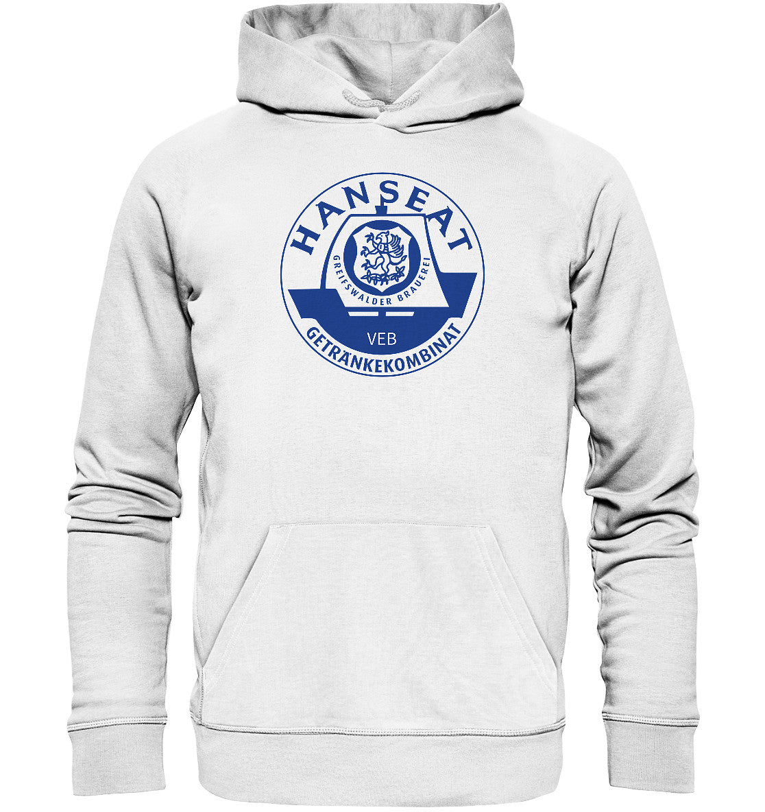 DDR Ostalgie Kapuze / Organic Hoodie Unisex • HANSEAT GREIFSWALDER BRAUEREI VEB