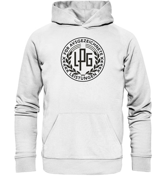DDR Ostalgie Kapuze / Organic Hoodie Unisex • LPG - ORDEN FÜR AUSGEZEICHNETE LEISTUNGEN - hell