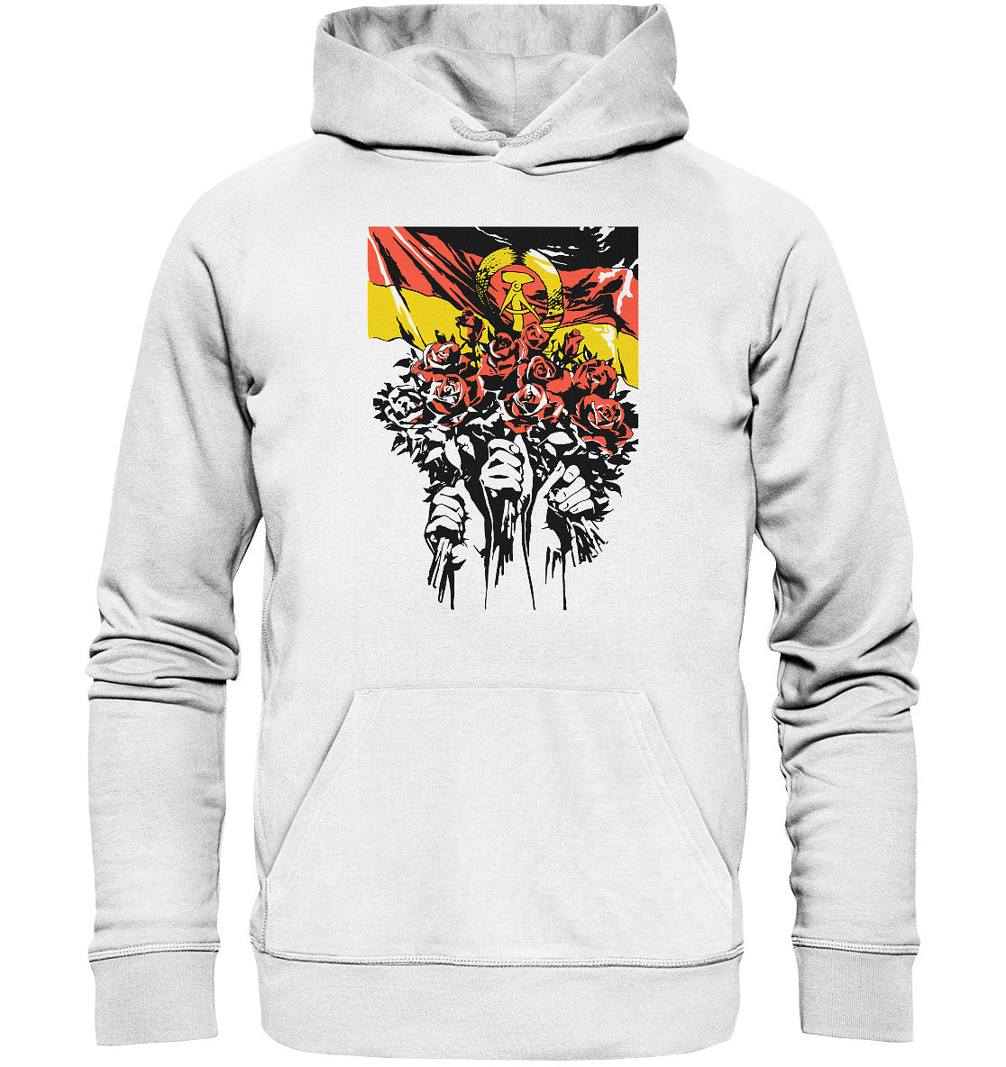 DDR Ostalgie Kapuze / Organic Hoodie Unisex • NATIONALES JUGENDFESTIVAL - BERLIN 1979, PLAKATMOTIV