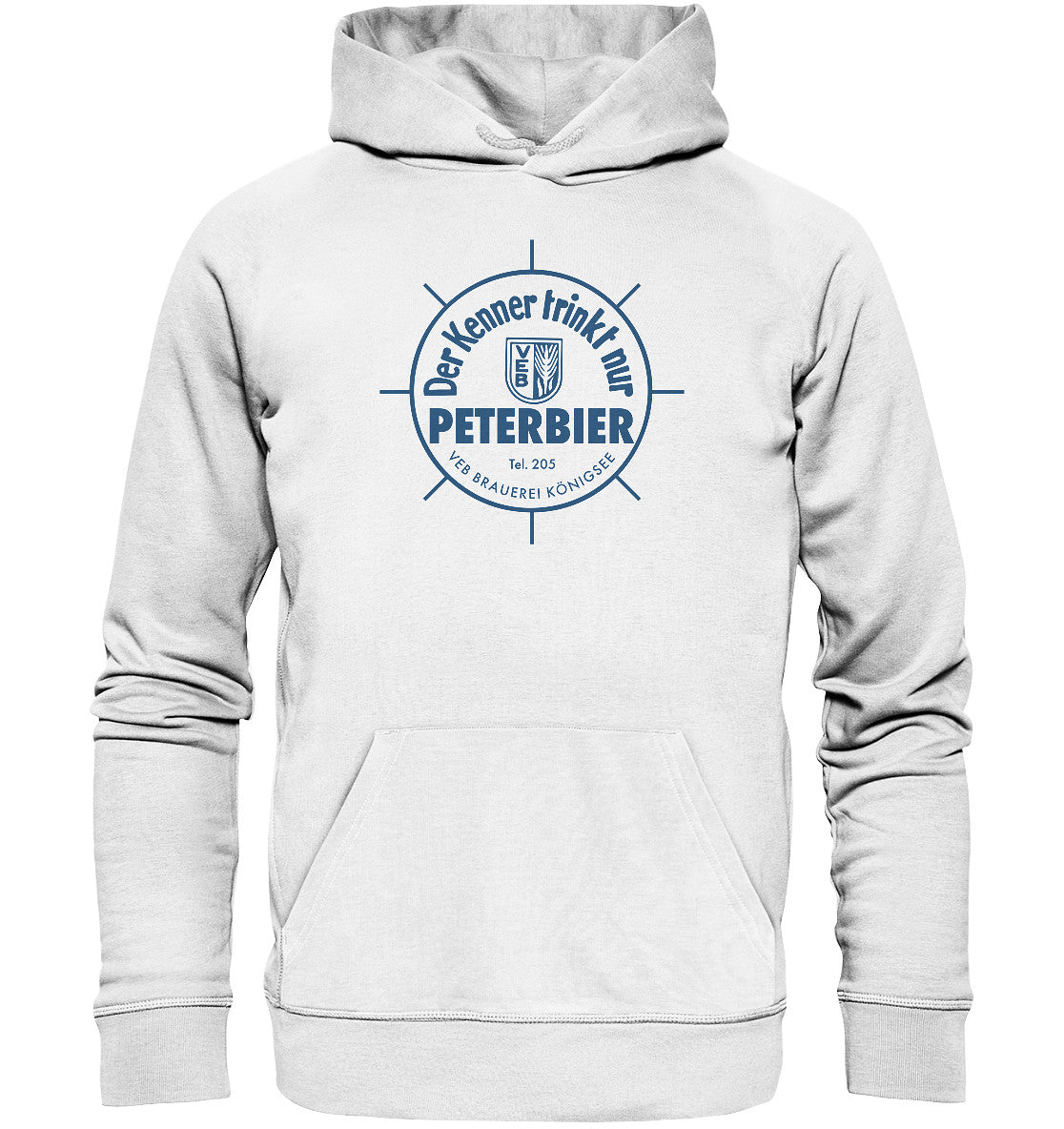 DDR Ostalgie Kapuze / Organic Hoodie Unisex • PETERBIER - VEB BRAUEREI KÖNIGSEE