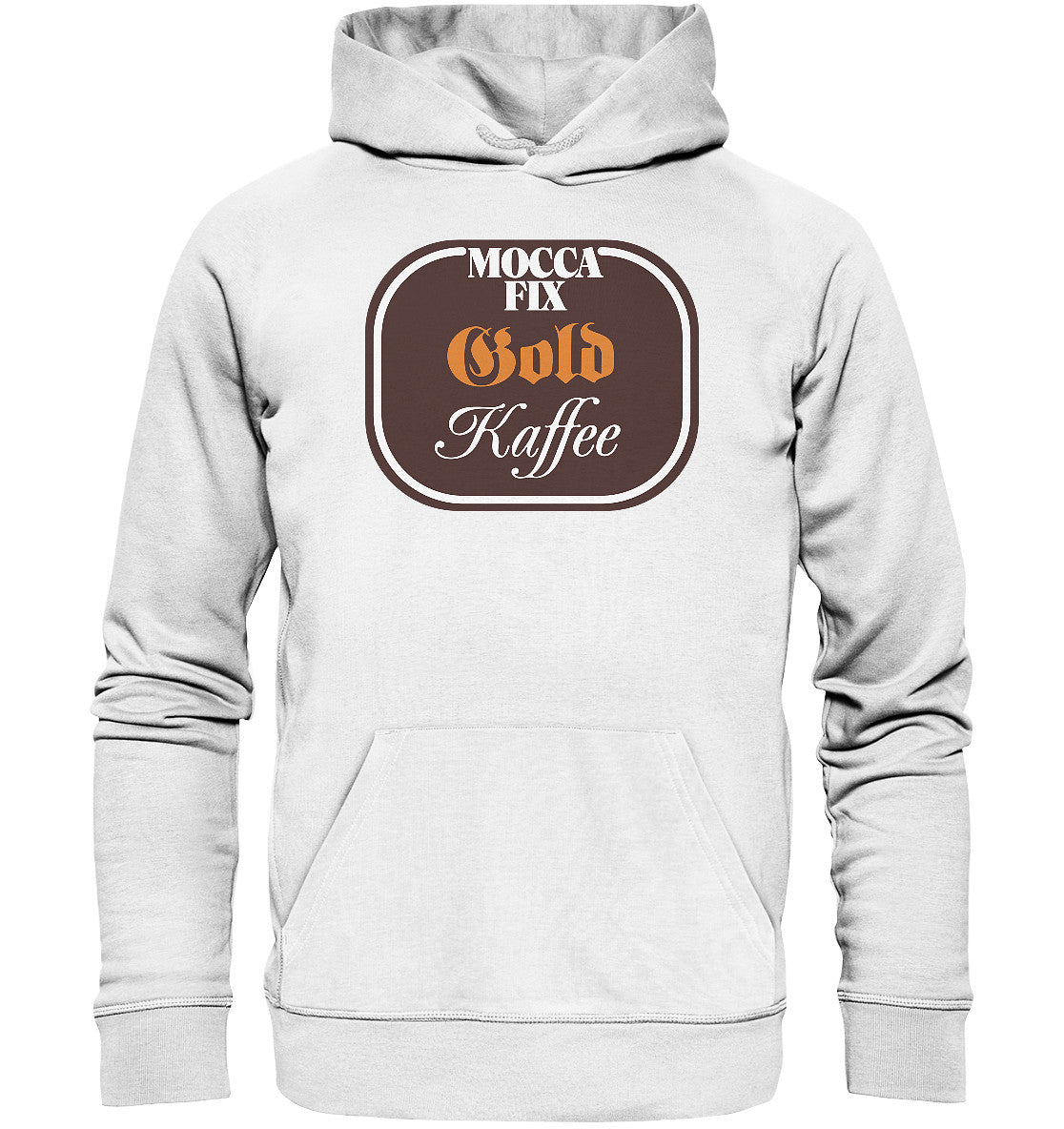 DDR Ostalgie Kapuze / Organic Hoodie Unisex • MOCCA FIX GOLD KAFFEE
