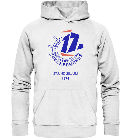 DDR Ostalgie Kapuze / Organic Hoodie Unisex • FAHRTENSEGLERTREFFEN UCKERMÜNDE 1974