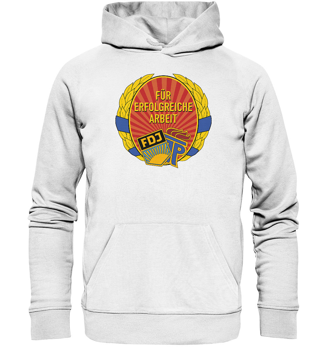DDR Ostalgie Kapuze / Organic Hoodie Unisex • ABZEICHEN - FÜR ERFOLGREICHE ARBEIT