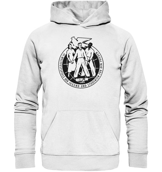 DDR Ostalgie Kapuze / Organic Hoodie Unisex • 3. WELTFESTSPIELE DER JUGEND 1951