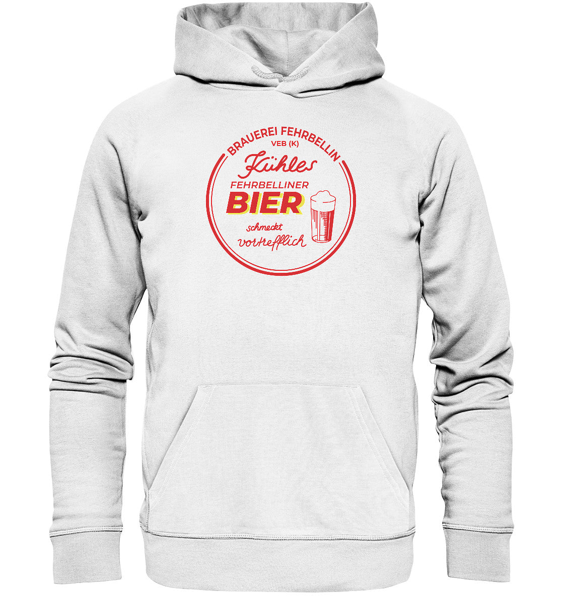 DDR Ostalgie Kapuze / Organic Hoodie Unisex • VEB FEHRBELLINER BIER
