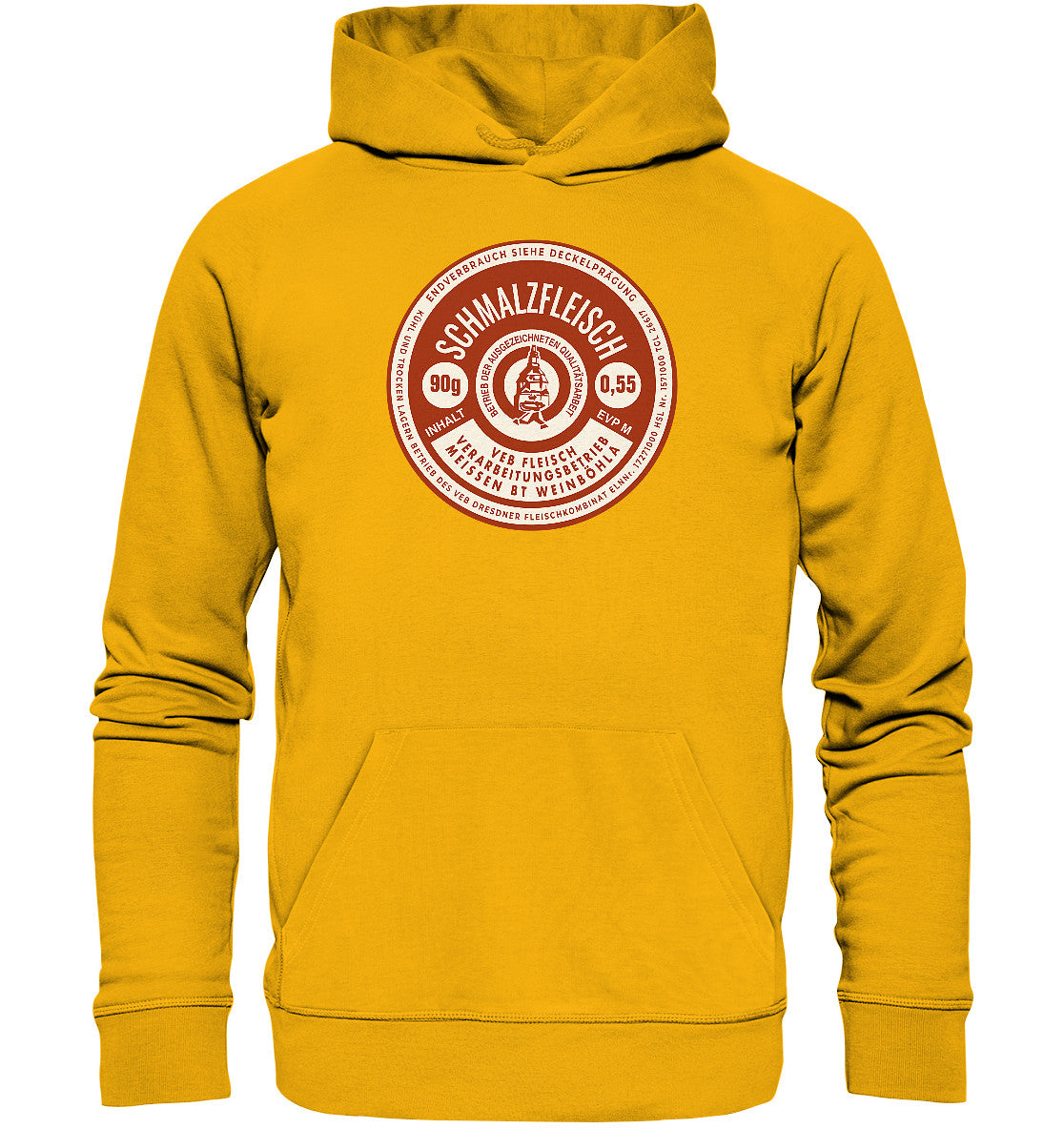 DDR Ostalgie Kapuze / Organic Hoodie Unisex • SCHMALZFLEISCH - VEB FLEISCH MEISSEN