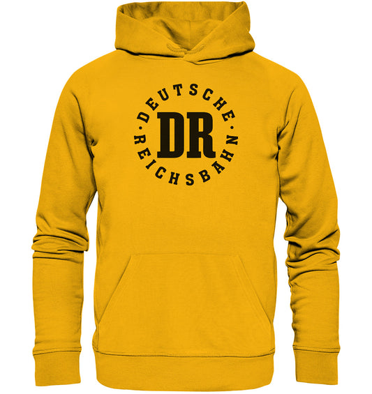 DDR Ostalgie Kapuze / Organic Hoodie Unisex • DR DEUTSCHE REICHSBAHN - WEISS