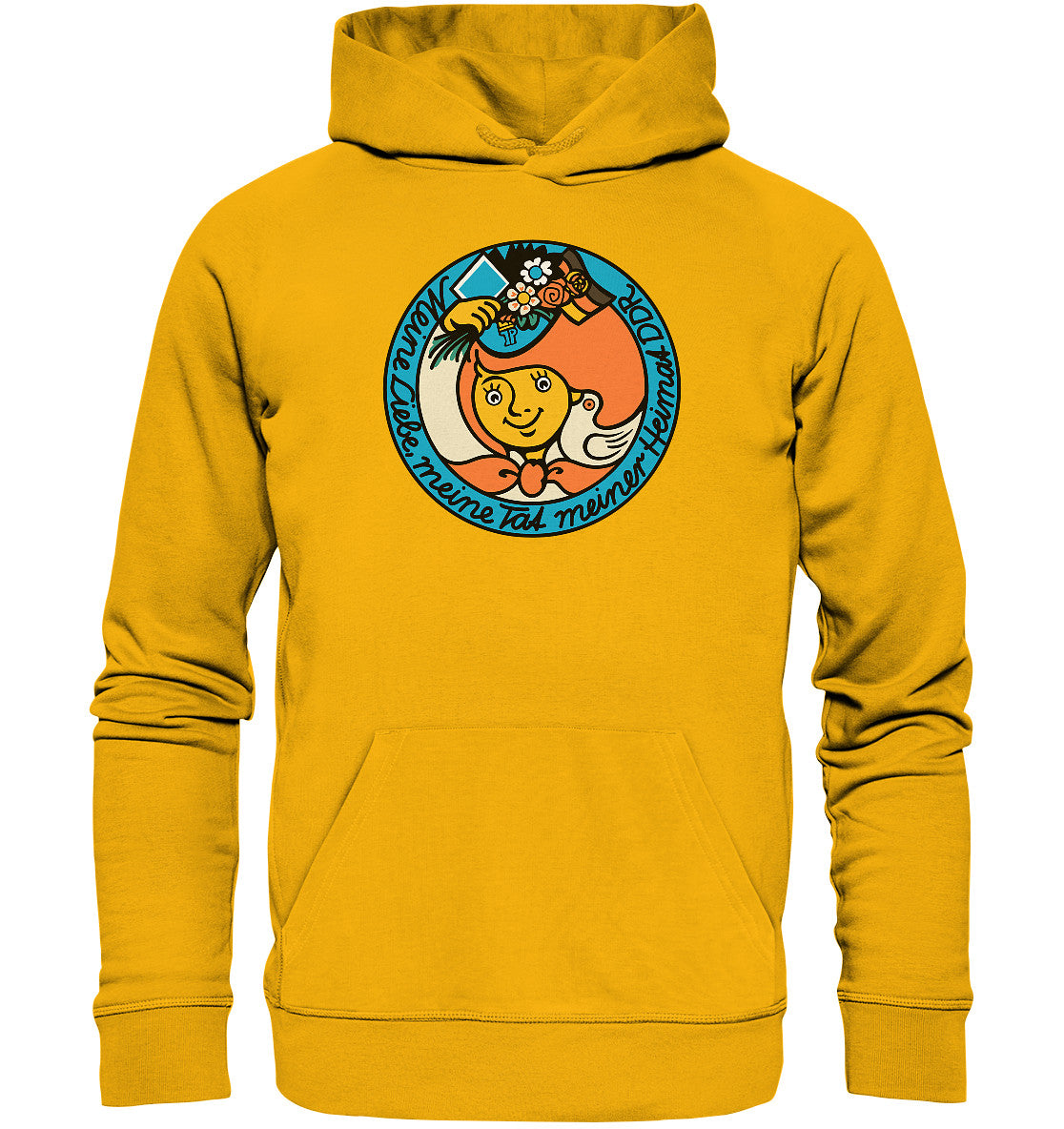DDR Ostalgie Kapuze / Organic Hoodie Unisex • JUNGE PIONIERE - MEINE LIEBE MEINER HEIMAT