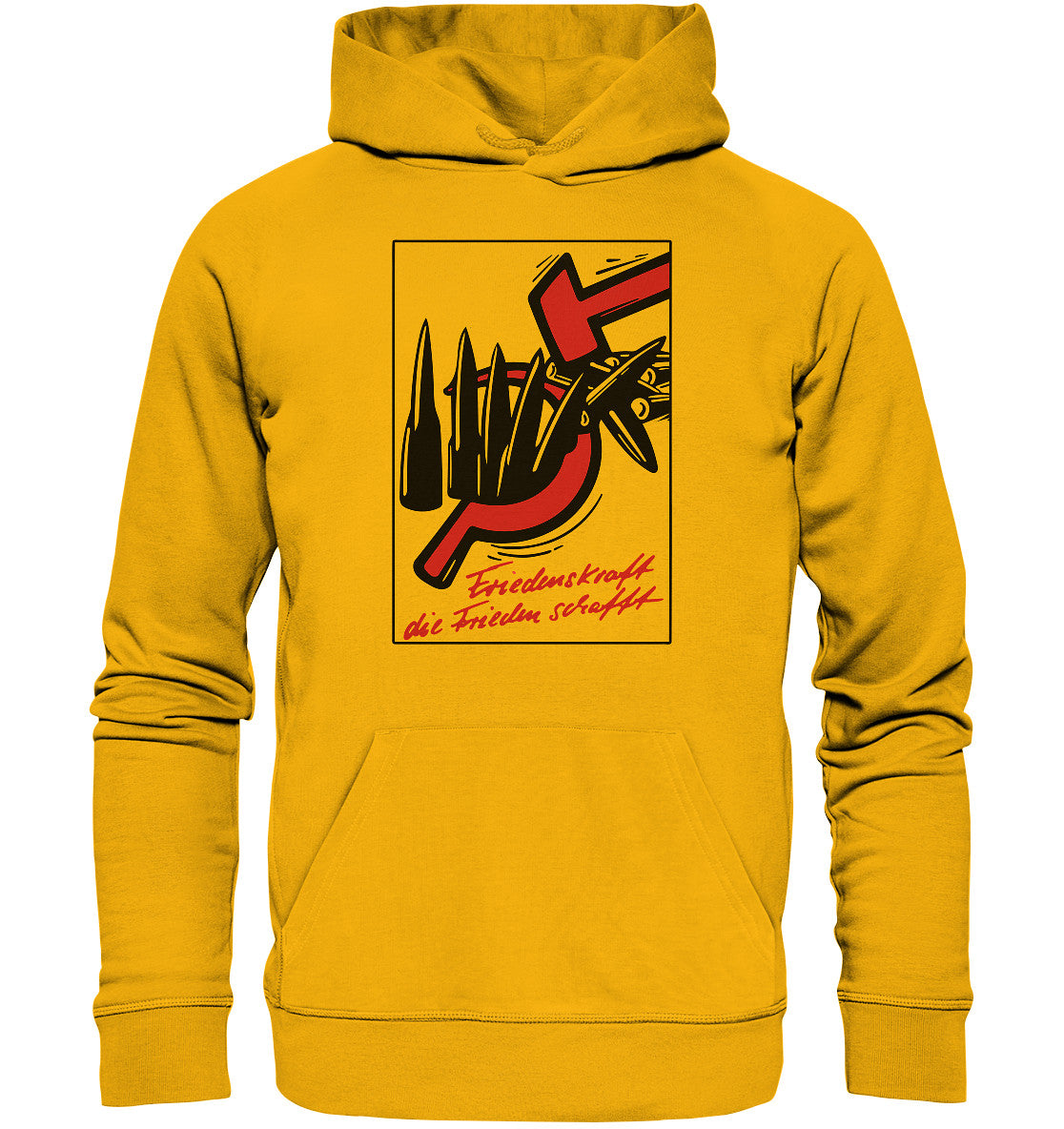 DDR Ostalgie Kapuze / Organic Hoodie Unisex • FRIEDENSKRAFT DIE FRIEDEN SCHAFFT