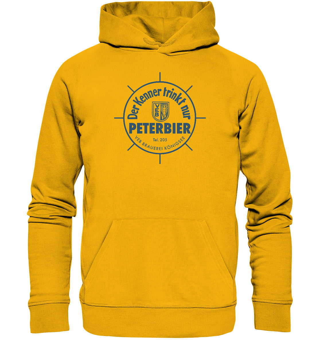DDR Ostalgie Kapuze / Organic Hoodie Unisex • PETERBIER - VEB BRAUEREI KÖNIGSEE
