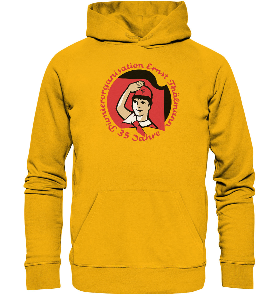 DDR Ostalgie Kapuze / Organic Hoodie Unisex • 35 JAHRE PIONIERORGANISATION ERNST THÄLMANN