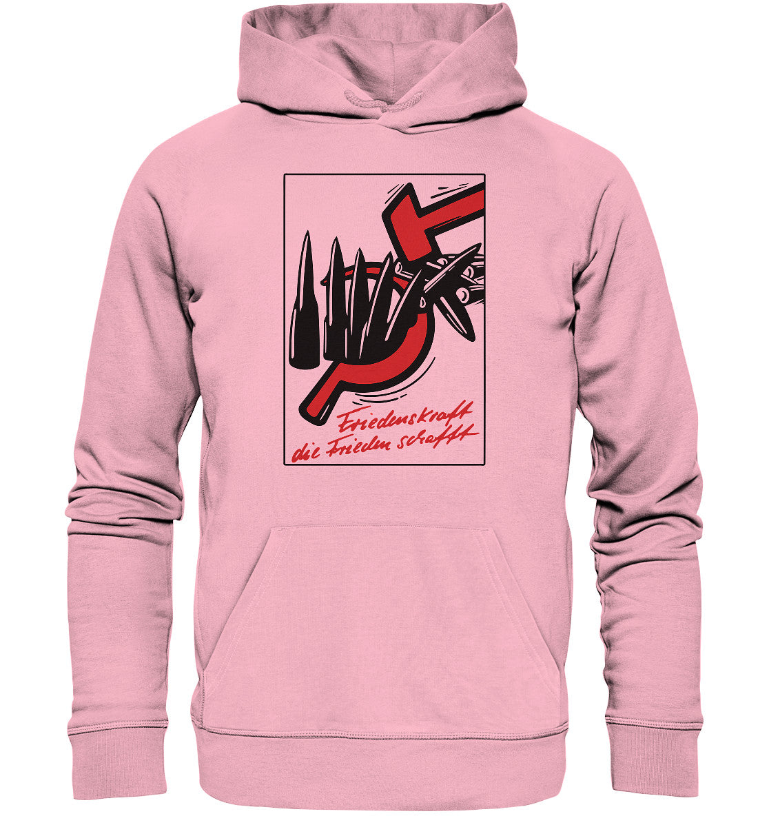 DDR Ostalgie Kapuze / Organic Hoodie Unisex • FRIEDENSKRAFT DIE FRIEDEN SCHAFFT