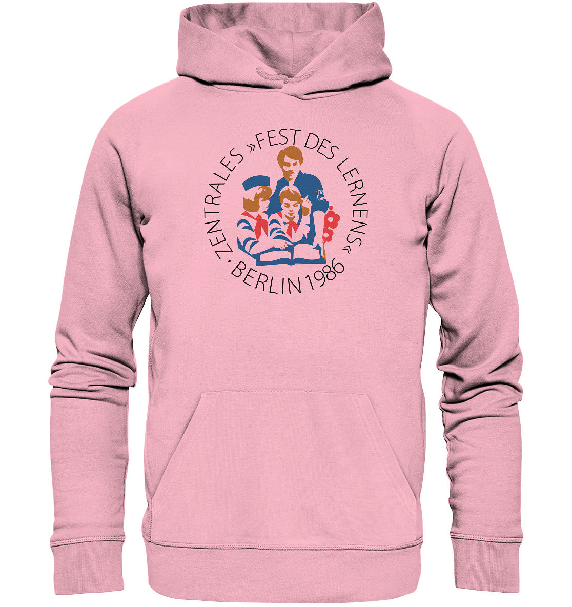 DDR Ostalgie Kapuze / Organic Hoodie Unisex • FEST DES LERNENS, BERLIN 1986